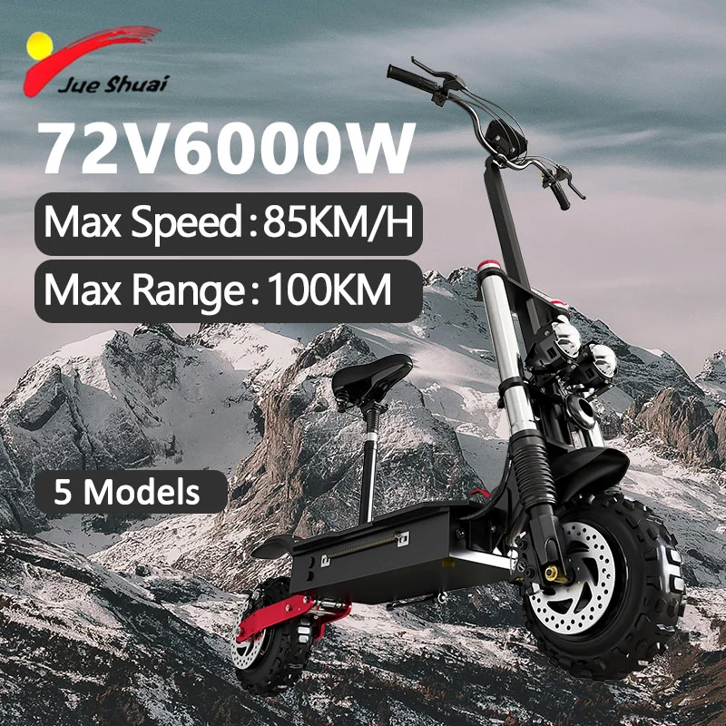 48V 60V 72V 1200W 3200W 6000W Motor Electric Scooter 55-85KM/H Maximum Speed Scooter Electric for Adults Dual Shock Apsorption