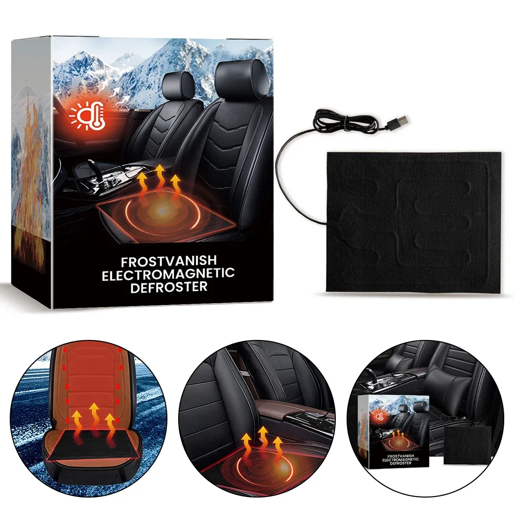 

USB Car Seat Heated Cover Front Seat Cushion Electric Heating Pads Temperature Adjustable Universal Winter Auto Seat Warmer