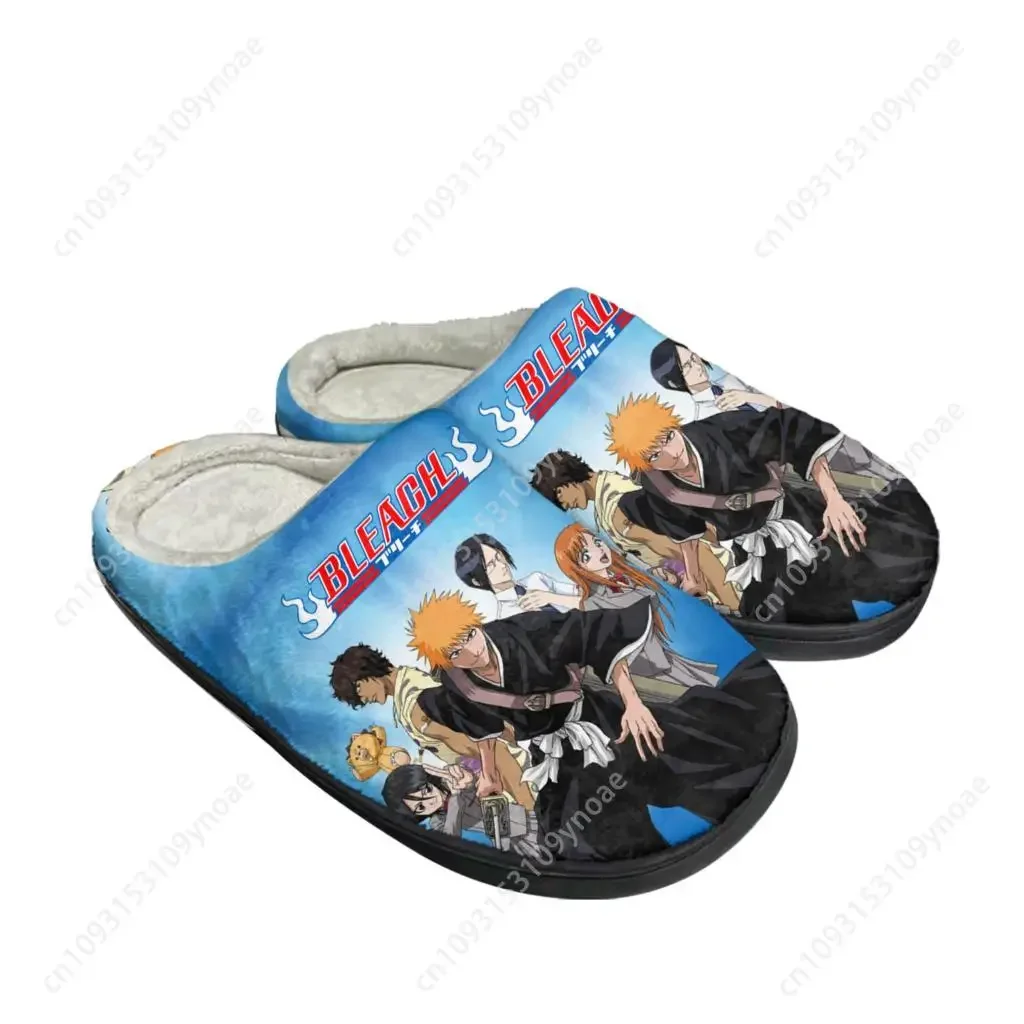 

Hot Bleach Kurosaki Ichigo Home Cotton Custom Slippers Mens Womens Sandals Plush Bedroom Casual Keep Warm Shoes Thermal Slipper