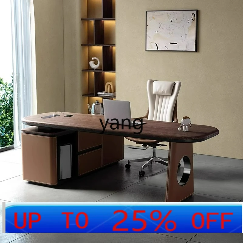 

CX Italian Minimalist Corner Desk Home Study Desk Retro Style Computer Office Desk