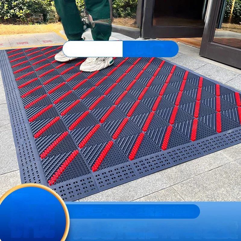 Outdoor Floor Mat Welcome Door Mat outside Door Dust Removal Waterproof Outdoor Plastic Non-Slip Door Entry Foot Mat Commercial