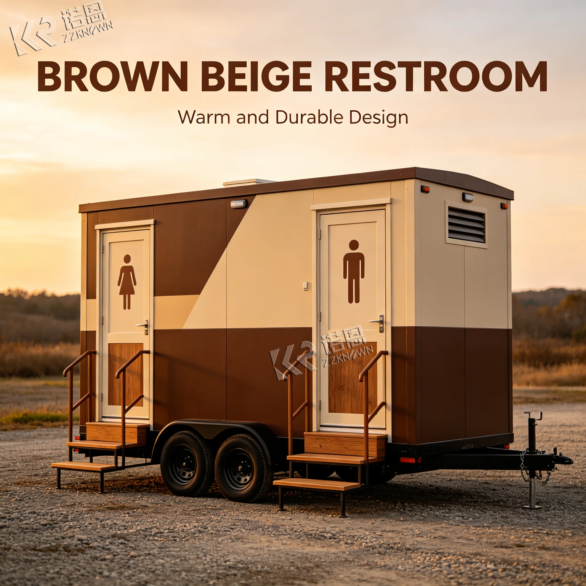Outdoor Prefab Bathroom Portable Toilet Cabin with Shower and Hand Wash Station for Camping and Rental