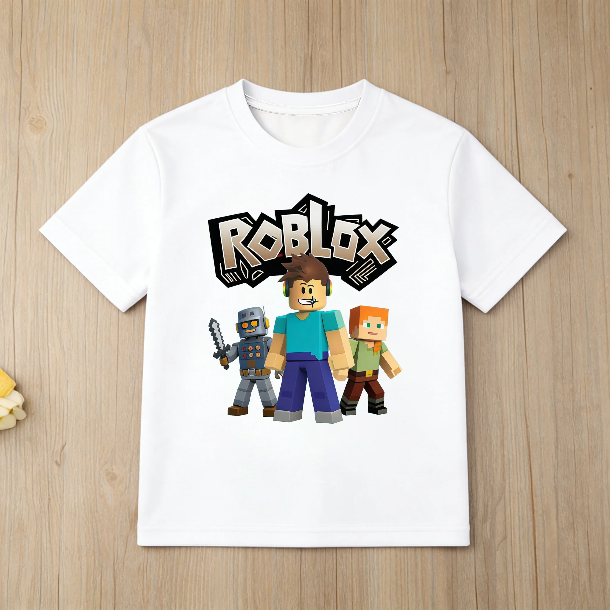 Jungenkleidung Mädchen Kinder Roblox Sommer Anime Game Lässiges T-Shirt