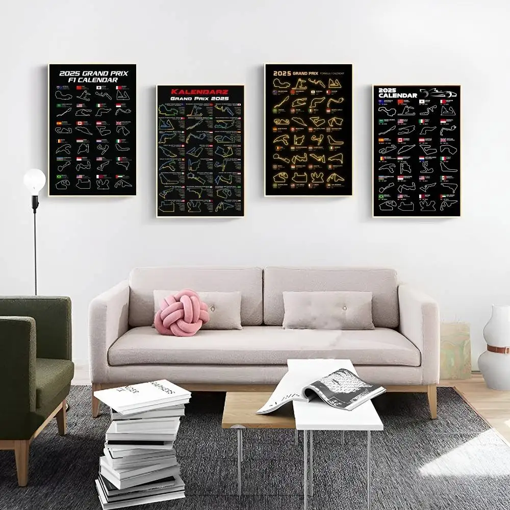 2025 F-F1 سباق M-خريطة الملصقات خمر لزجة الرجعية كرافت ورقة ملصق DIY بها بنفسك غرفة بار مقهى Kawaii غرفة ديكور