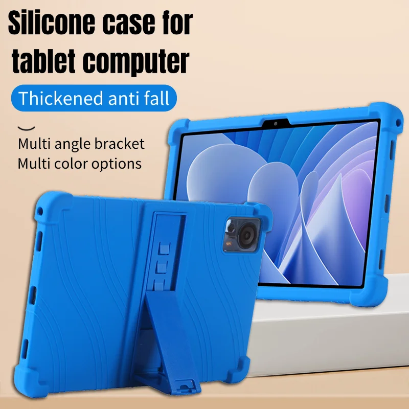 

For DOOGEE T40 Tablet 11inch tablet case with anti drop strap bracket soft silicone stand protective cover Child Friendly