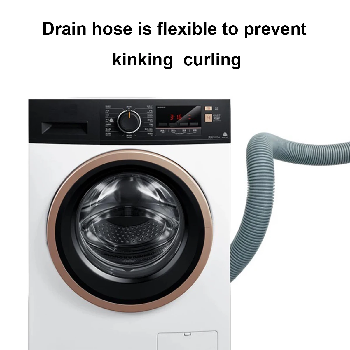 

1Pcs 400cm Drain Pipe Washing Machine Dishwasher Drain Waste Hose Extension Pipe With Hose Clamps Wash Machine Accesories