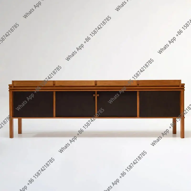 

Medieval Medieval Solid Wood Retro Teak Side Cabinet Locker Storage Nordic Decorative Cabinet Display Display Cabinet