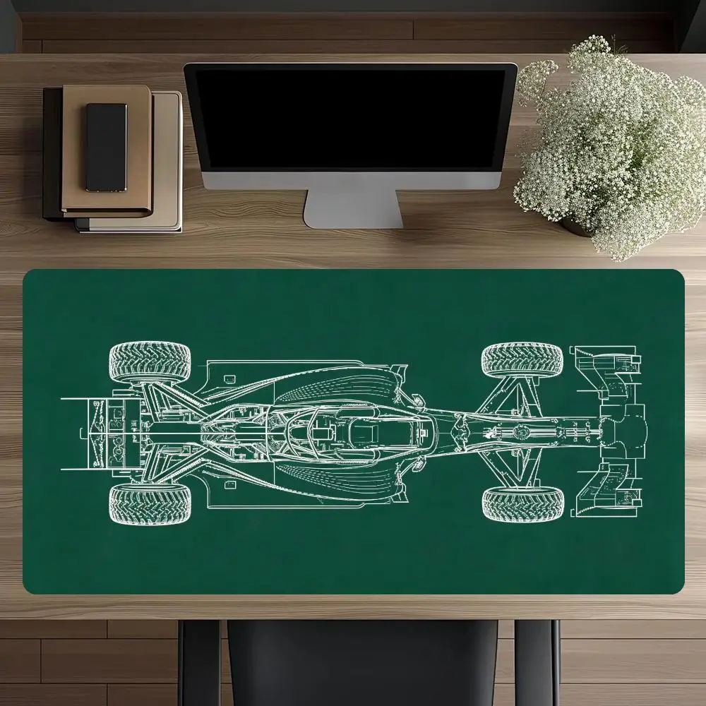 Mechanical Sketch Race Car Table Mat Large Size Mousepad For Office Desktop Bedroom Learning Keyboard Accessories Laptop