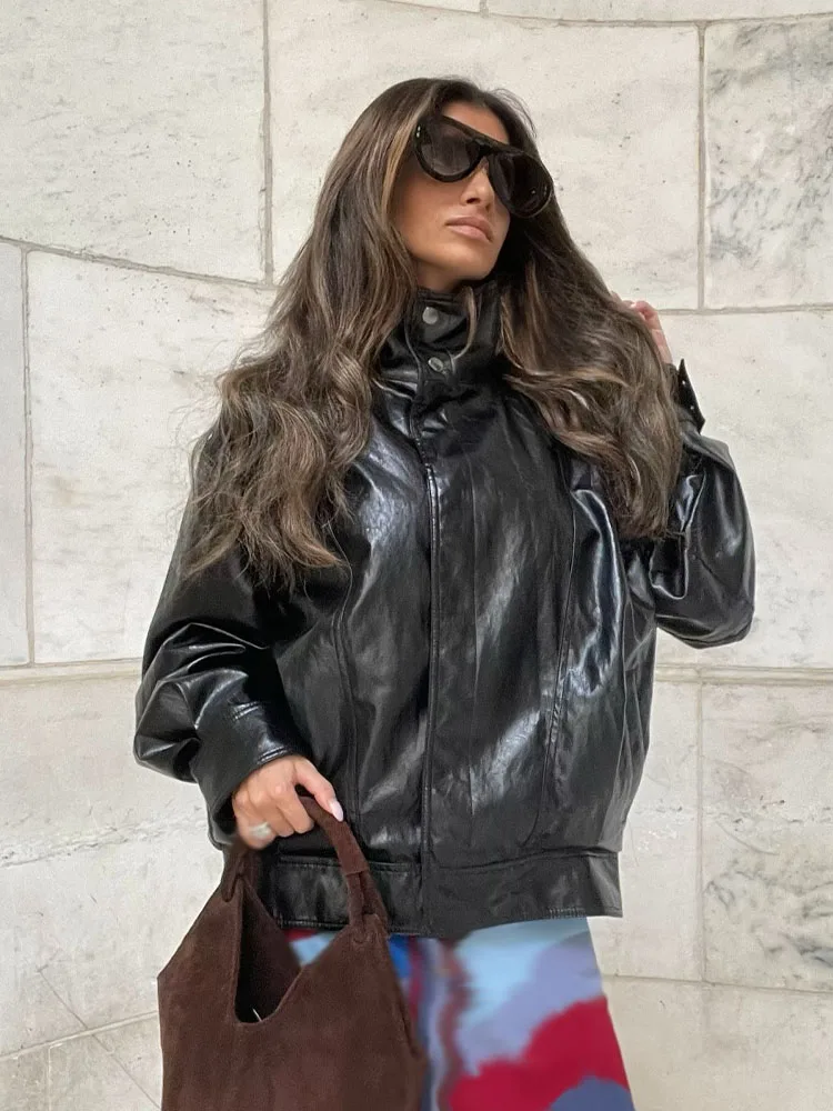 

HH осенние новые модные женские пальто черные с высоким воротником и длинными рукавами и карманами однобортные женские уличные шикарные куртки