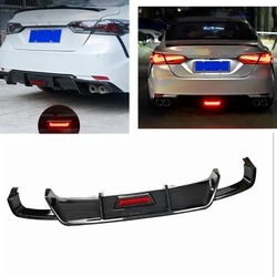 Car Rear Bumper Diffuser Lip Guard Splitter W/ LED Light For TOYOTA Camry Sport SE XSE 2018-2023