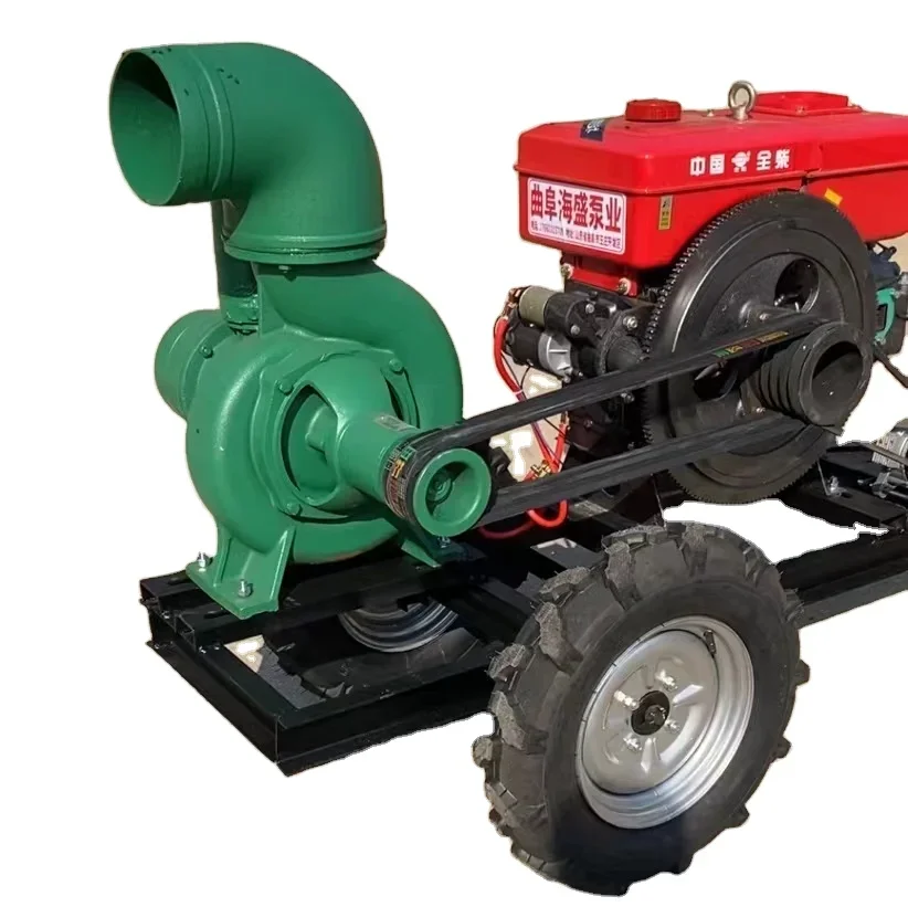 A variety of power with 8-inch pump agricultural equipment for crop watering using a pump