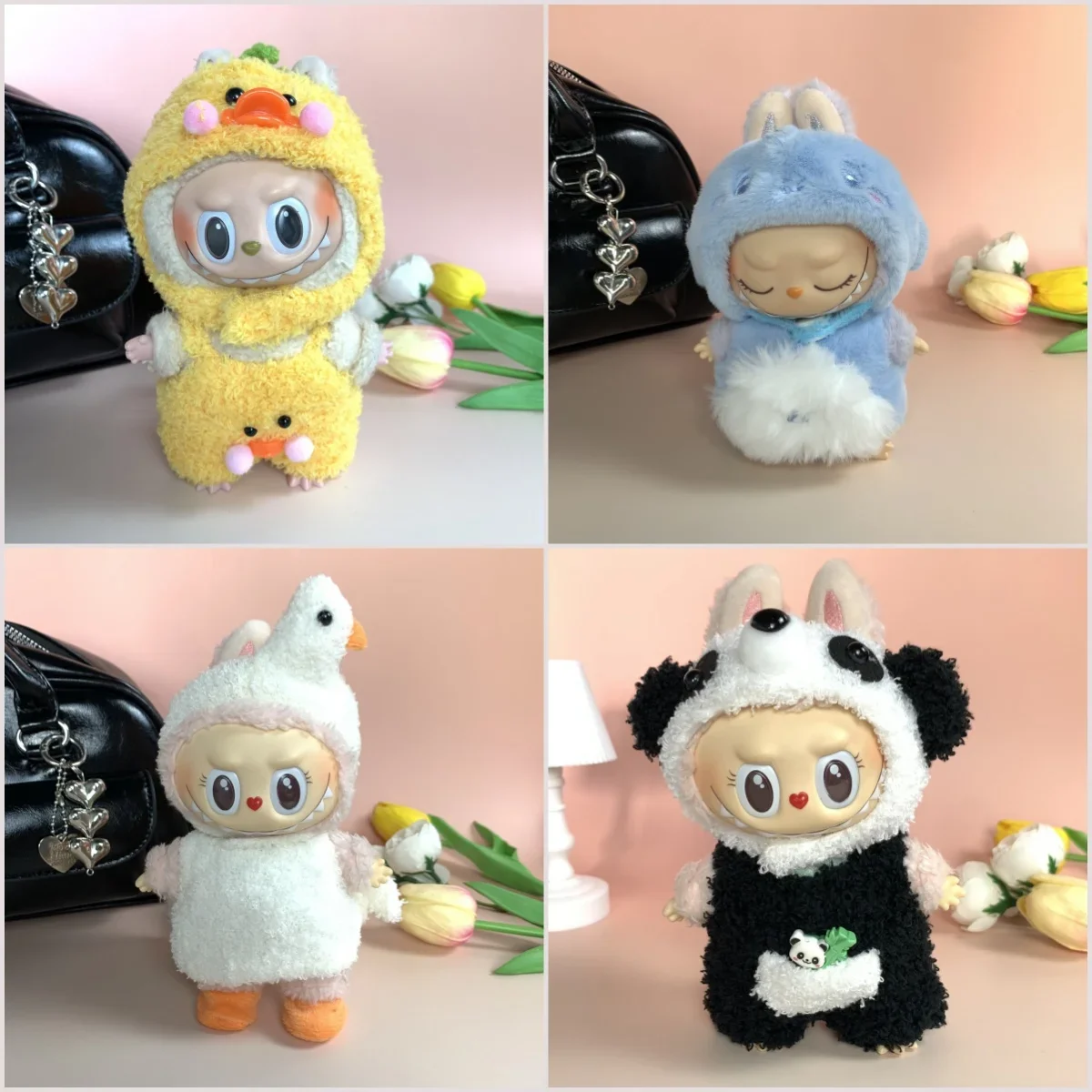 Clothes for Labubu Keychain Outfit - Red Panda Costume Set (In Stock)