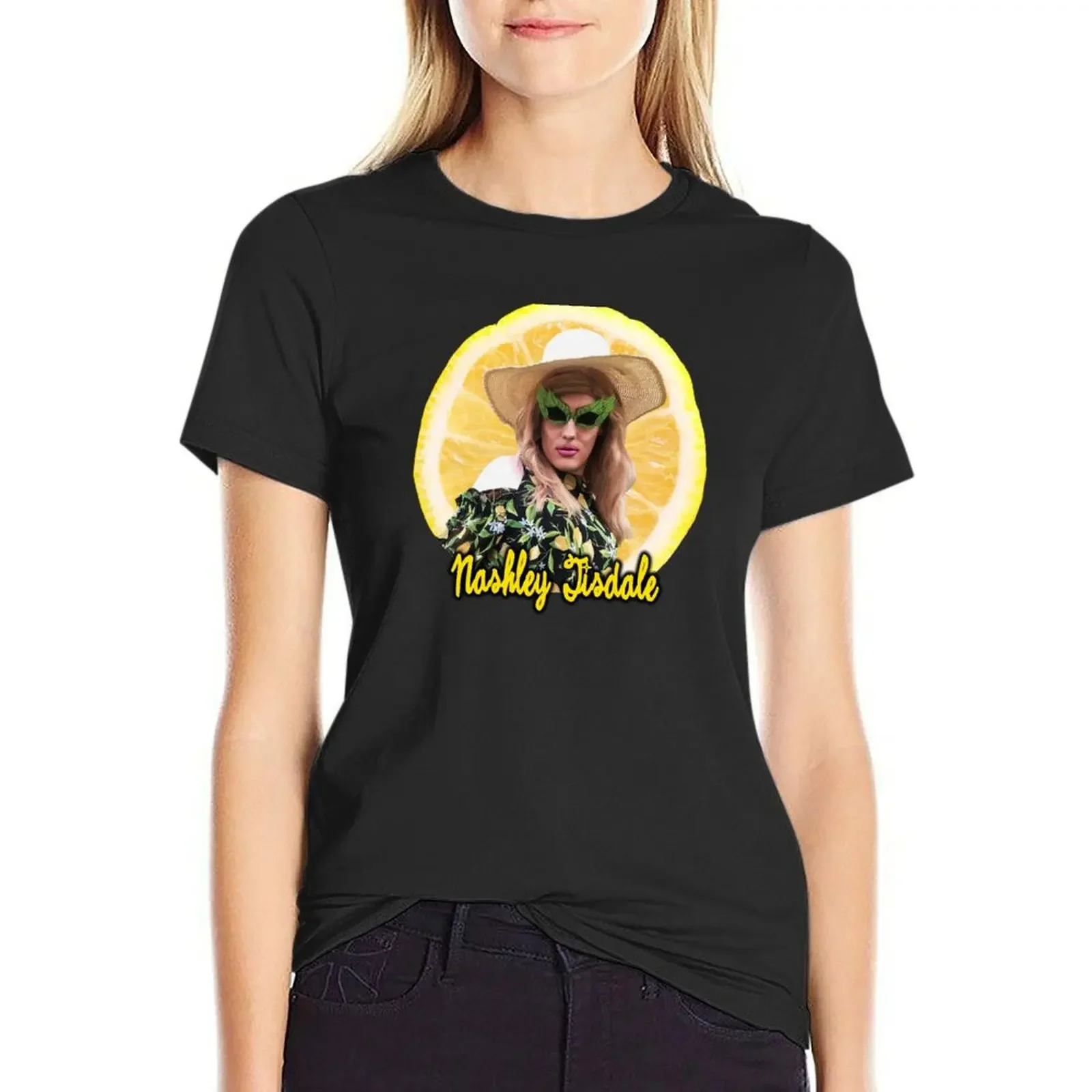 

Nashley Tisdale on Lemon T-Shirt female summer tops kawaii clothes oversized t shirts for Womens