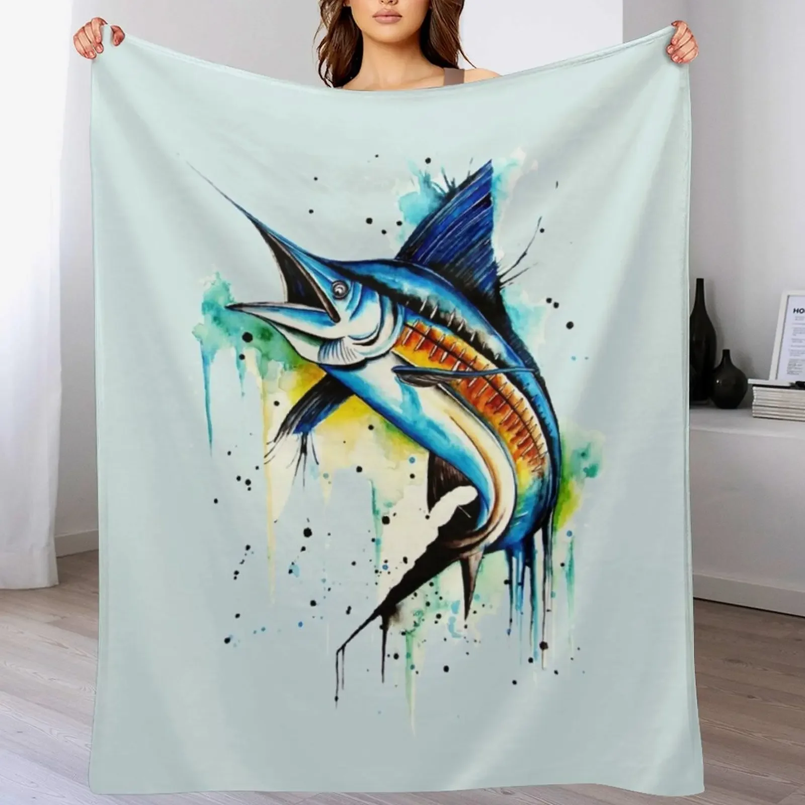 guy harvey Throw Blanket Stain Resistant Cozy Warm Blanket