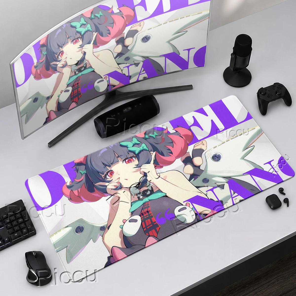 Zenless Zone Zero ZZZ Mouse Pad Nangong Yu Pattern Kawaii Office Desk Accessories Computer Keyboard HD Printing Locking Edge Mat