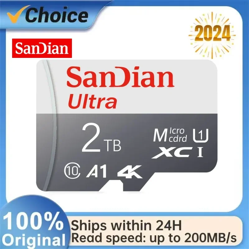 Sandian 2TB Flash Memory Card 1T Micro TF SD Card Class10 SD Cards 512GB UHS-1 Flash Card 256GB 128GB For Juegos Nintendo Switch