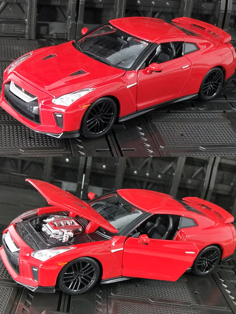 1:24 Nissan GTR 2017 Supercar Alloy Car Diecasts & Toy Vehicles Car Model Miniature Scale Model Car Toy For Children