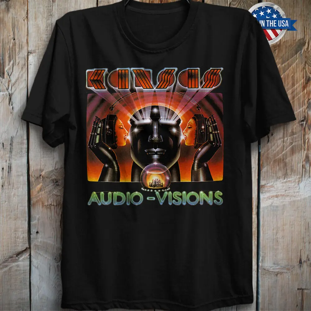 Kansas Band Rock Audio Visions Albums Steve Walsh Robby Steinhardt T-Shirt