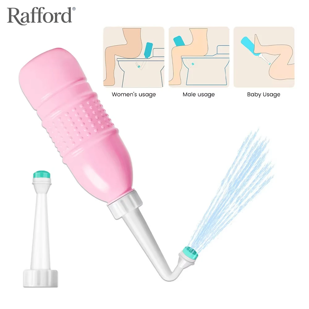 Rafford 500ML Portable Bidet Sprayer Leakproof Anal Douche Hand Held Bidet Anal Wash Shower Enema General Purpose Interface