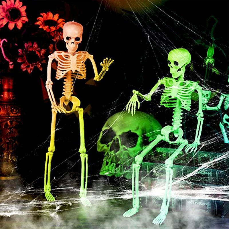 40cm Model Skeleton Moveable Joint Skeleton Hanging for Doll Haunted House Decor