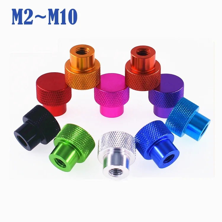 M2 M2.5 M3 M4 M5 M6 M8 M10 Blind hole Aluminum Thumb Nuts Frame Hand Tighten Flange Nut Step Knurled Thumb Nut