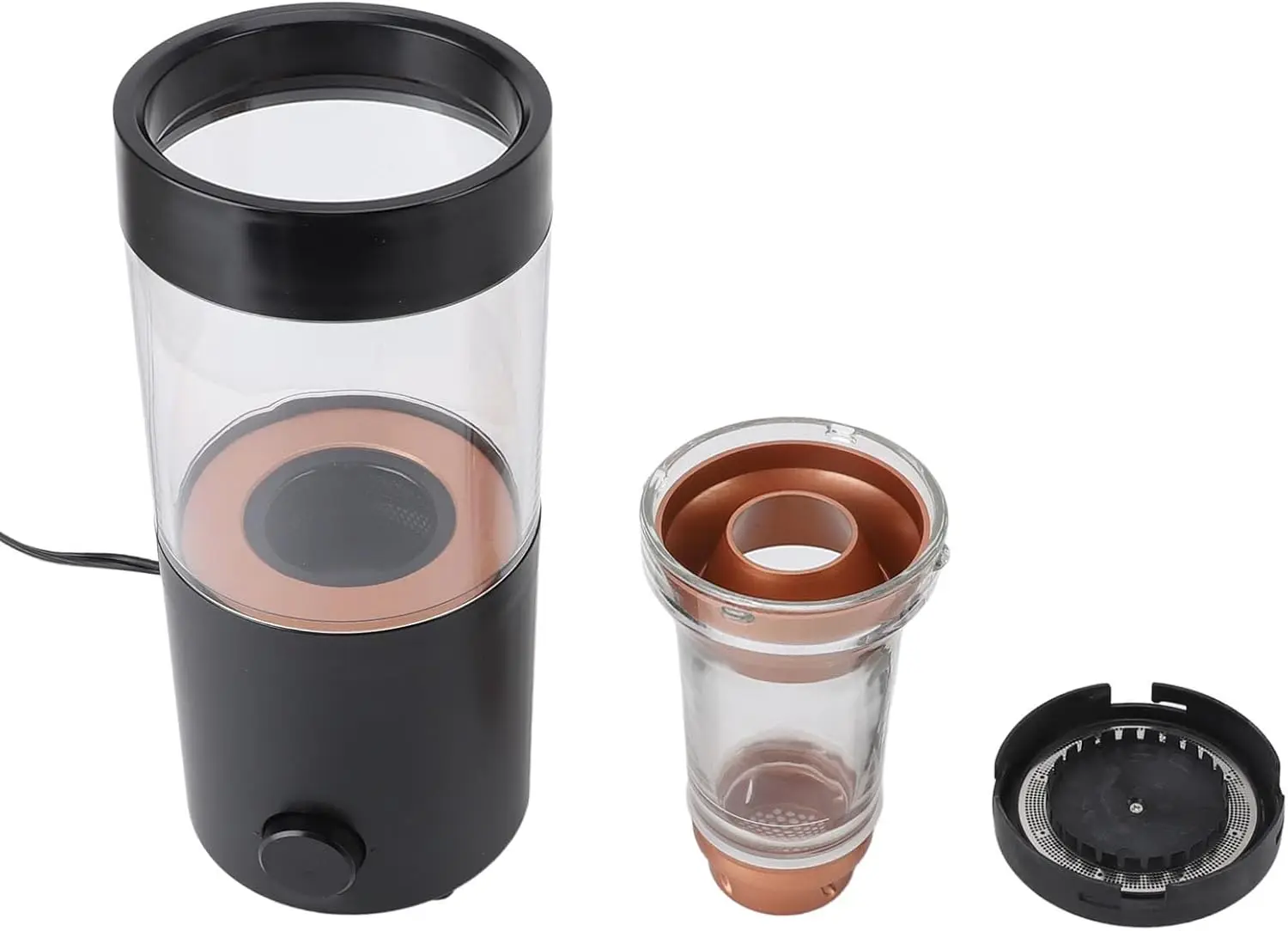 Torrefazione caffè, macchina per torrefazione chicchi di caffè domestica con timer Acciaio inossidabile Vetro trasparente Modalità automatica e fai da te 100 g per U