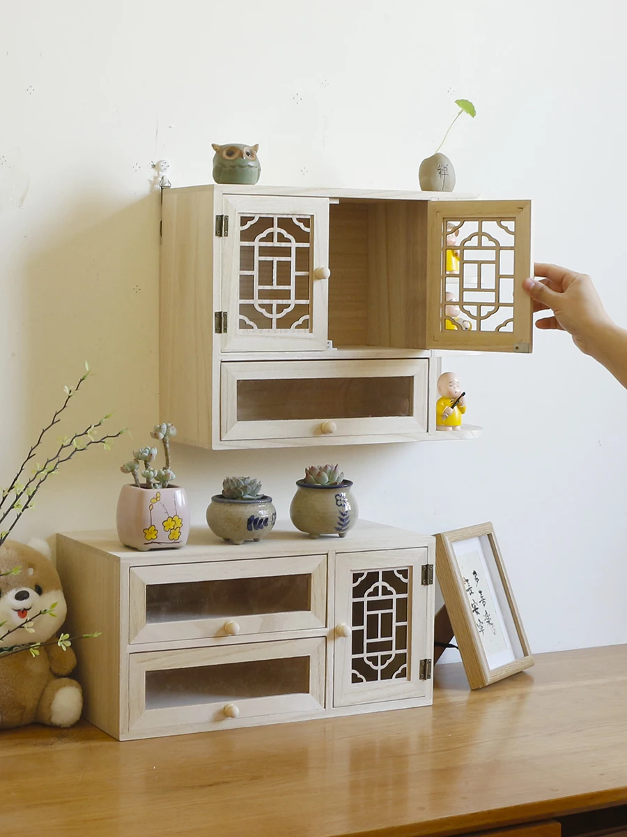 

Настенный деревянный ящик для хранения Ra для гостиной, декоративный подвесной эльф, сверление не требуется, идеально подходит для хранения