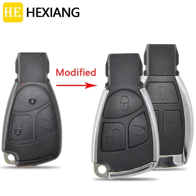 

HE Xiang Car Remote Key Shell Case For Mercedes Benz A B C E Class W203 W204 W205 W210 W211 W212 W221 Replace Modified Housing