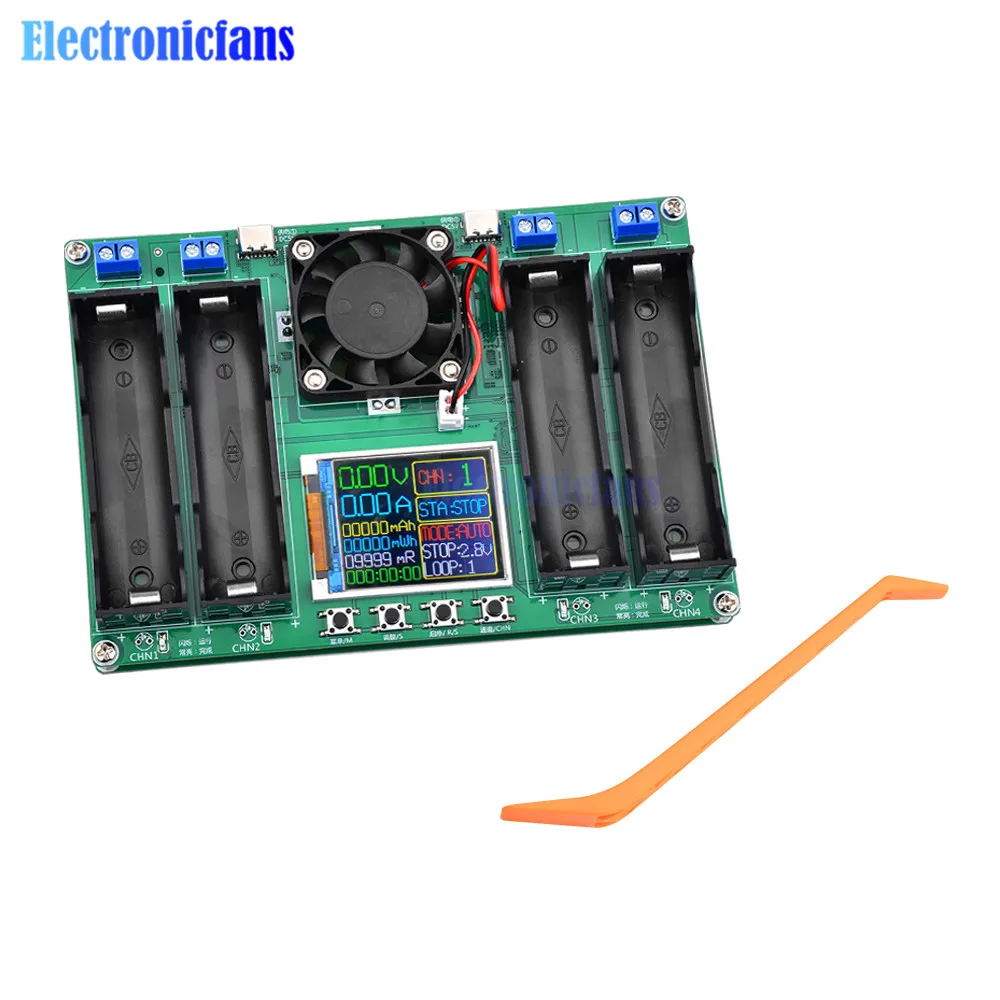 Port 18650 pojemność akumulatora moduł 4-kanałowy cyfrowy wyświetlacz Tester wykrywacz zasilania do pomiaru baterii litowej