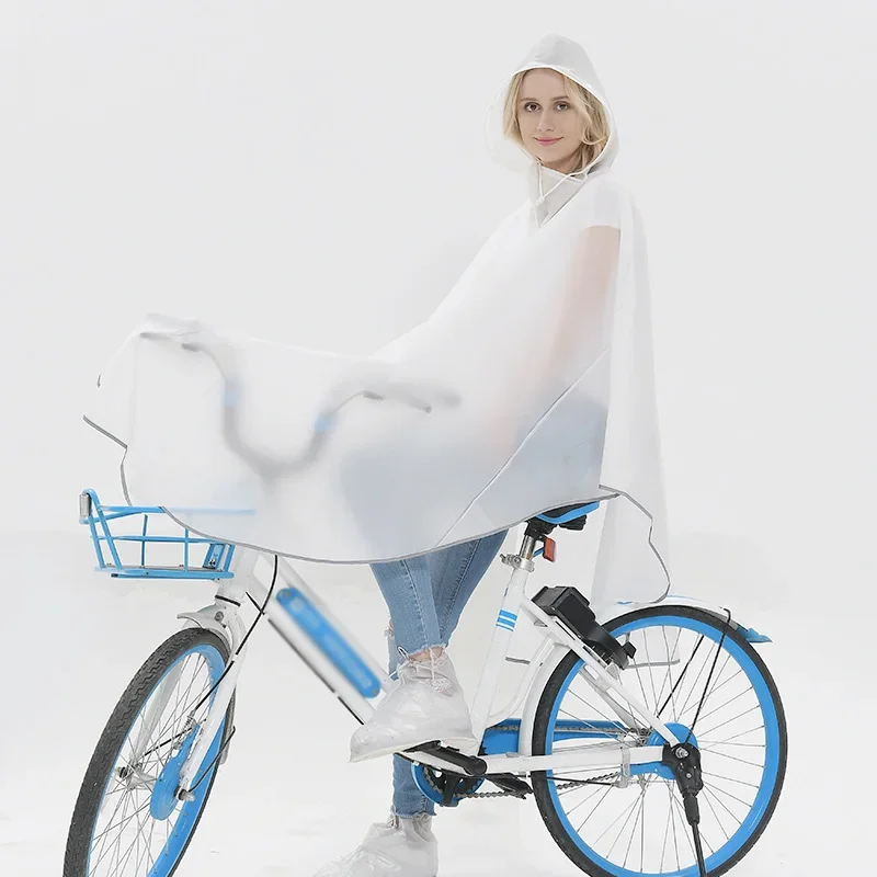 Safe reflective Bicycle Raincoat Rain Coat Poncho Hooded Windproof Cape Mobility Cover Use in snowy