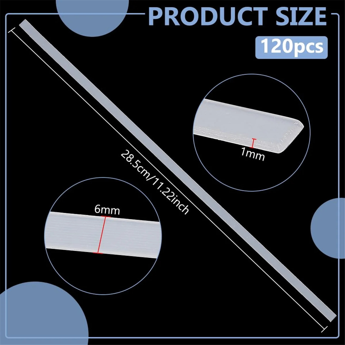 

AA25 120Pcs White Thermal Glue Strips, Thermal Pictures Binding Glue Strips for Albums Crafts 11.3x0.2inch