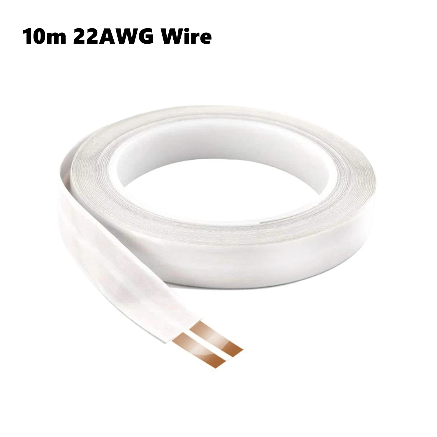 khelse Flexibler, ultraflacher Elektrokabel, 2-adriges reines Kupfer, 16/22 AWG, selbstklebendes Kabel, Stromverlängerungskabel für LED-Streifen, Schrankleuchte 5