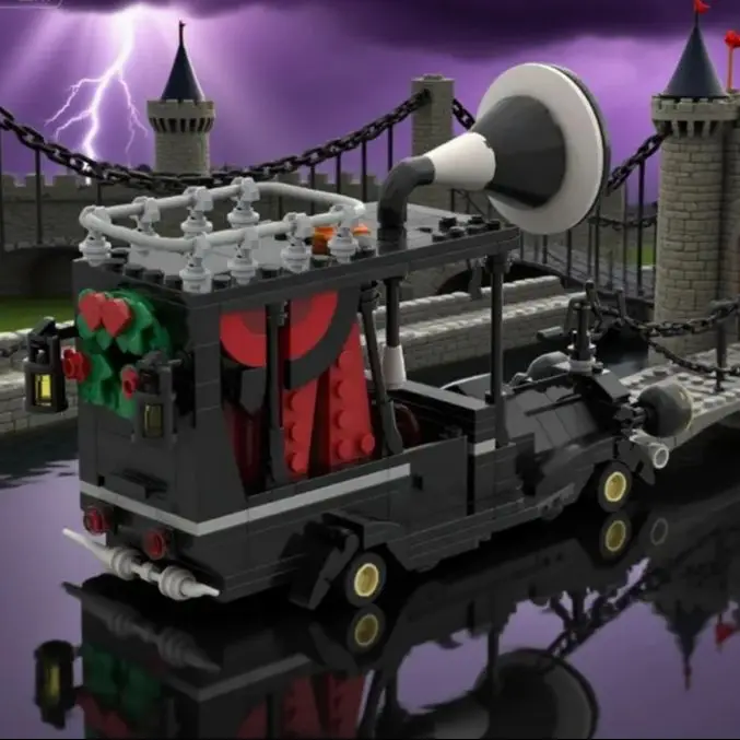 

467PCS MOC Christmas Nightmare Mayor's Car Building Blocks Idea Halloween Technic Vehicles Model Bricks Toys Children Xmas Gift