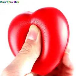 Stress Pressure Relief Relax Novelty Fun Gifts Vent Gag Toy Funny Squeeze Heart Shaped Ball Soft Foam Anti Stress Ball Toys 1Pcs