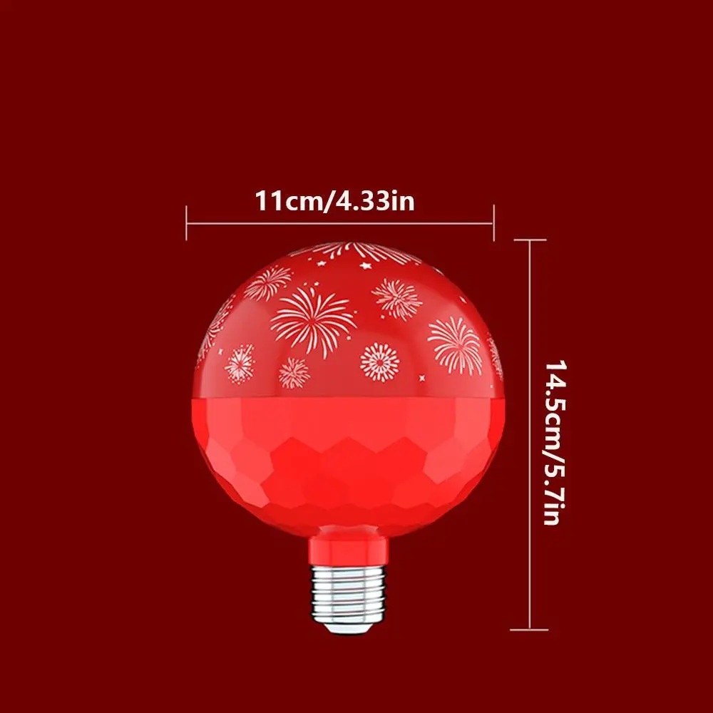 Good Luck New Year Colorful Light Bulb Blessing Color Change Party LED Night Light Wealth Happiness RGB Atmosphere Light Bulb