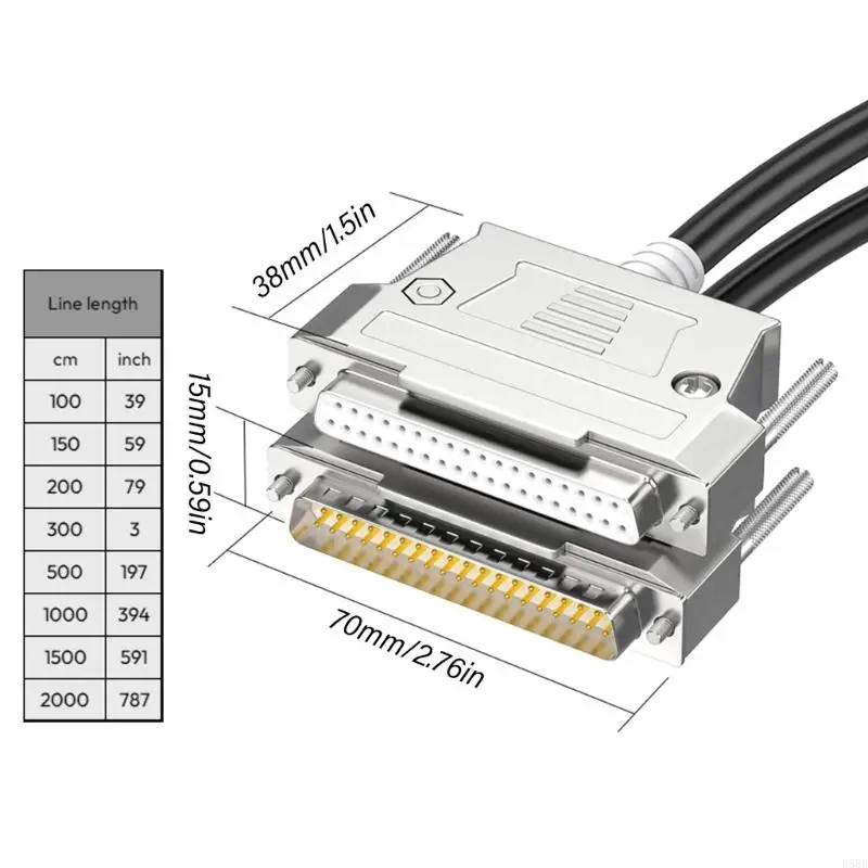 D5BB الصلبة DB37 كابل DB37 كابل نقل الإشارة المعلبة النحاس النوى 37Pin كابل