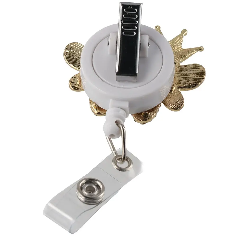Diamond Teeth  Retractable ID Card Holder, Badge Scroll Buckle ID Card Buckle