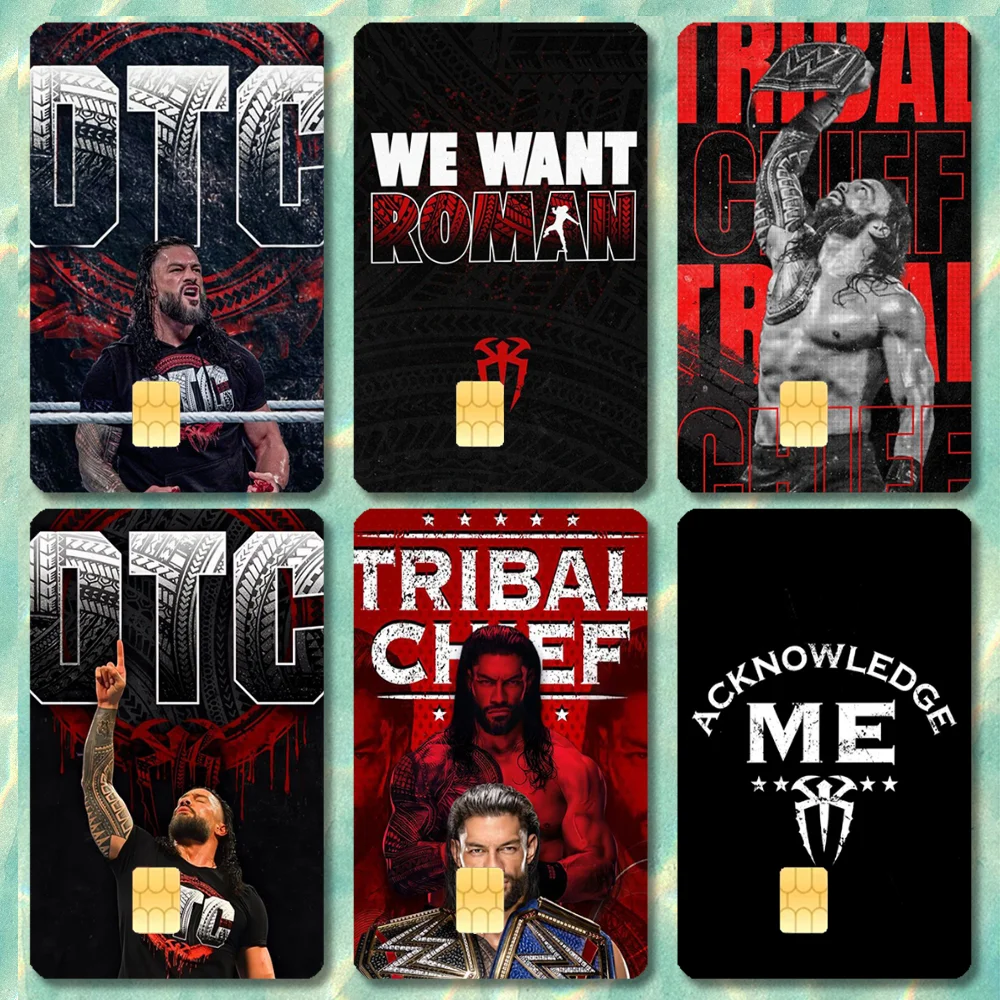 

R-Roman R-Reigns Original tribal chef Stickers Credit Visa Debit Bank Charge Card Bus Metro Waterproof Sticker Decal Decoration