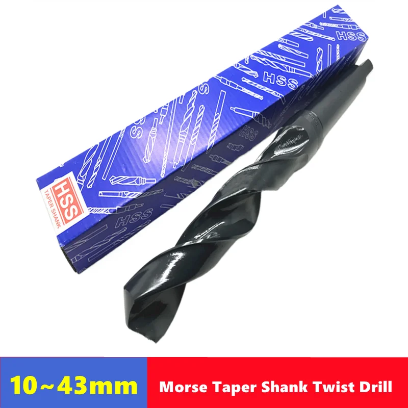 

HSS Nitridation Morse taper shank Fried Dough Twists drill bit 10~43mm, cast iron, steel metal drilling machine tool drill bit