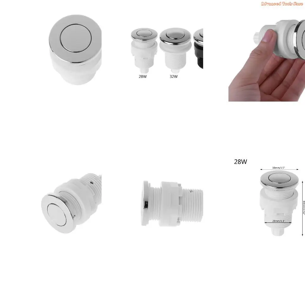 

Air Pressure Switch On Off Push Button For Bathtub Garbage Disposal for Whirlpoo W91B