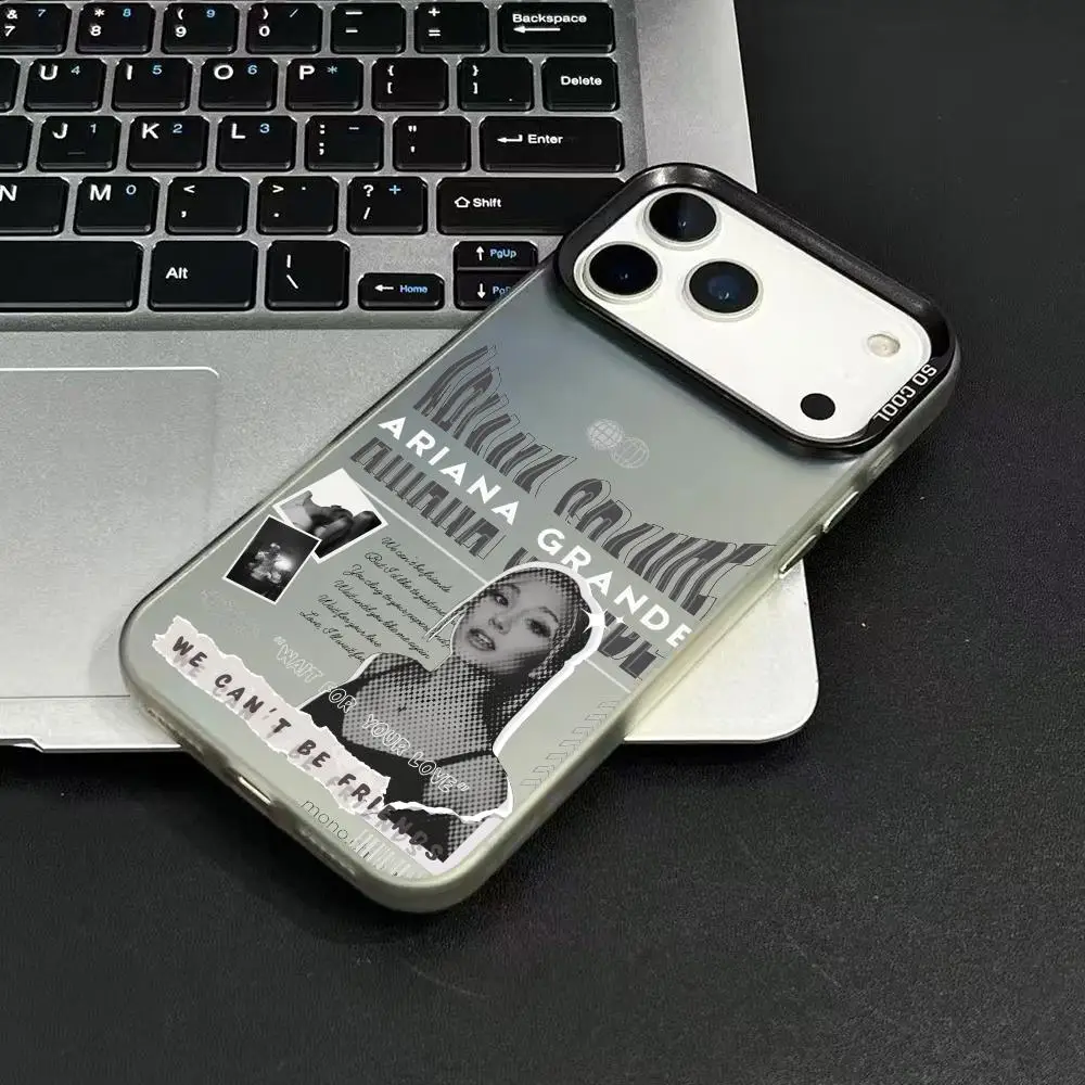 A-Ariana grande Cantante Cassa Del Telefono Per iPhone 17 16 15 14 13 12 11 Pro Max Air Matte Laser Aurora Antiurto Funda