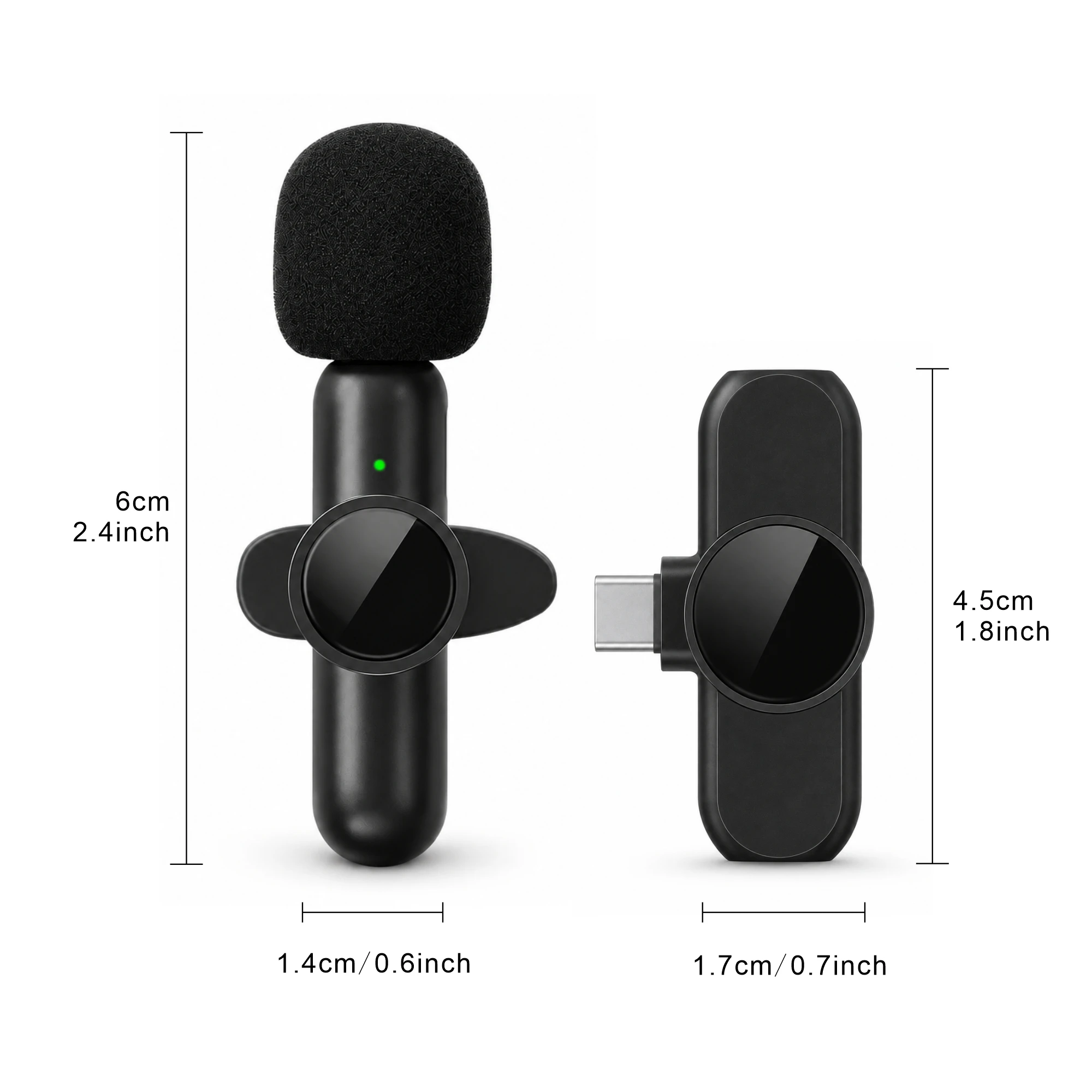 Picture 3: Wireless Lapel Microphone, Noise-Cancelling, Suitable for Vlogs, Interviews, and Live Streaming, Compatible with Type-C Devices