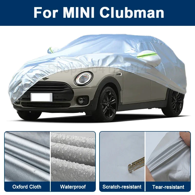 

Outdoor Full Car Cover For MINI Clubman with Reflective Strips Waterproof Snowproof Dustproof UV Protection Exterior Accessories