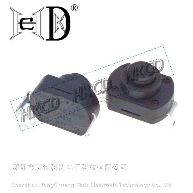 5 قطعة مفتاح بـزر دفع عالي التيار Kan-9 6A 10A 16A 250VAC 125VAC مفتاح قفل ذاتي VDE CQC #4