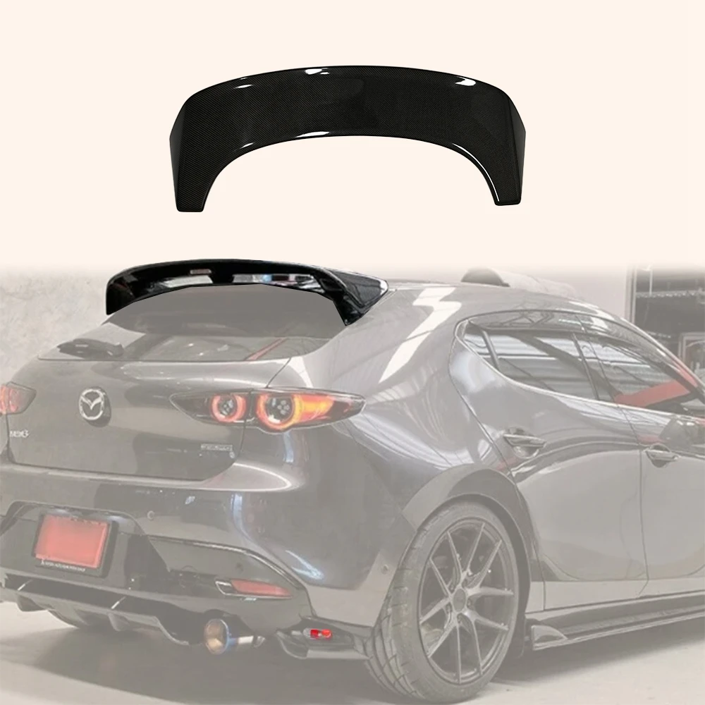 

For Mazda 3 Axela Hatch Back 2020+ Carbon Fiber KZ Style Roof Spoiler Wing