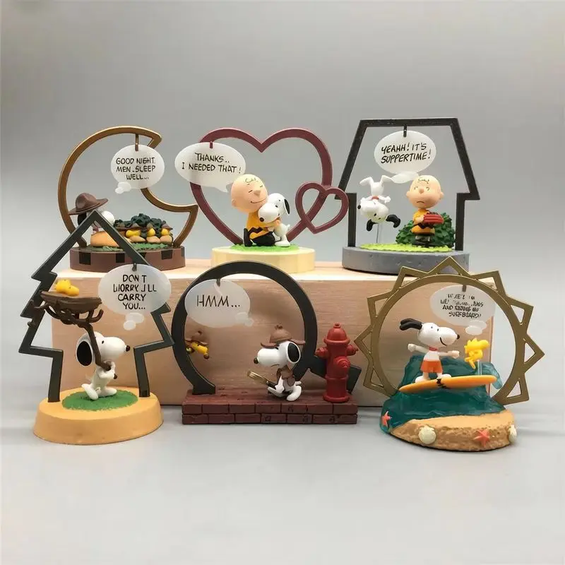 

New In Stock White Puppy Picture Frame Blind Box Art Collection Style Miniature Scene Action Figure Decoration Festival Gifts