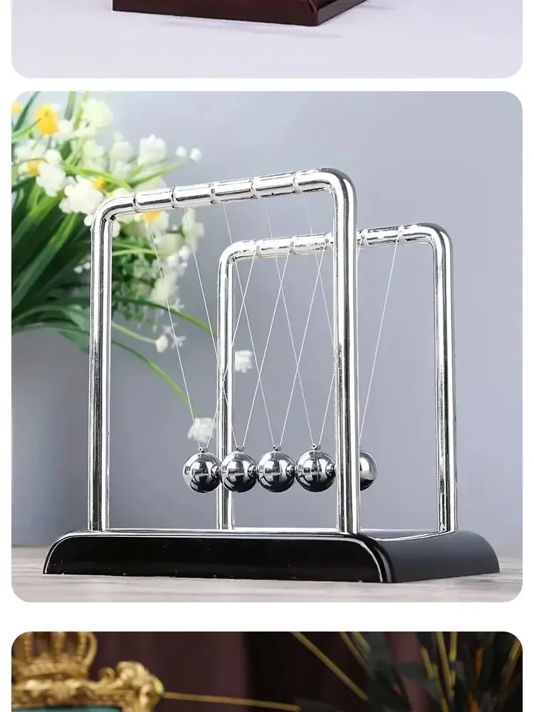 Newtons Wiege, Balance, Stahlkugel, Lehrmittel, Physik, Wissenschaft, Pendel, Desktop-Spielzeug, Stressabbau, Geschenke, Heimdekoration – Detail 8