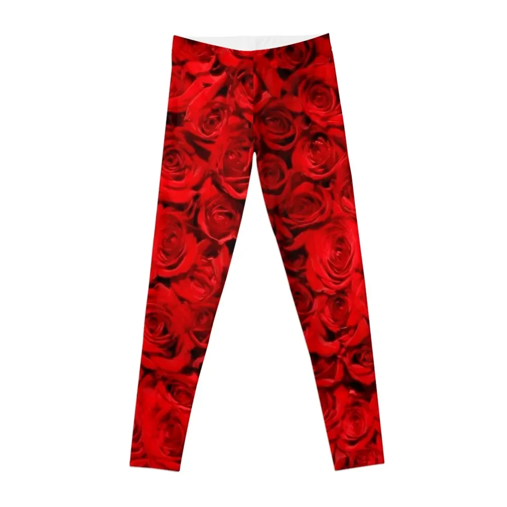 

Red Roses Pattern Leggings Women's push up Women's tights push up tights for jogging pants Womens Leggings