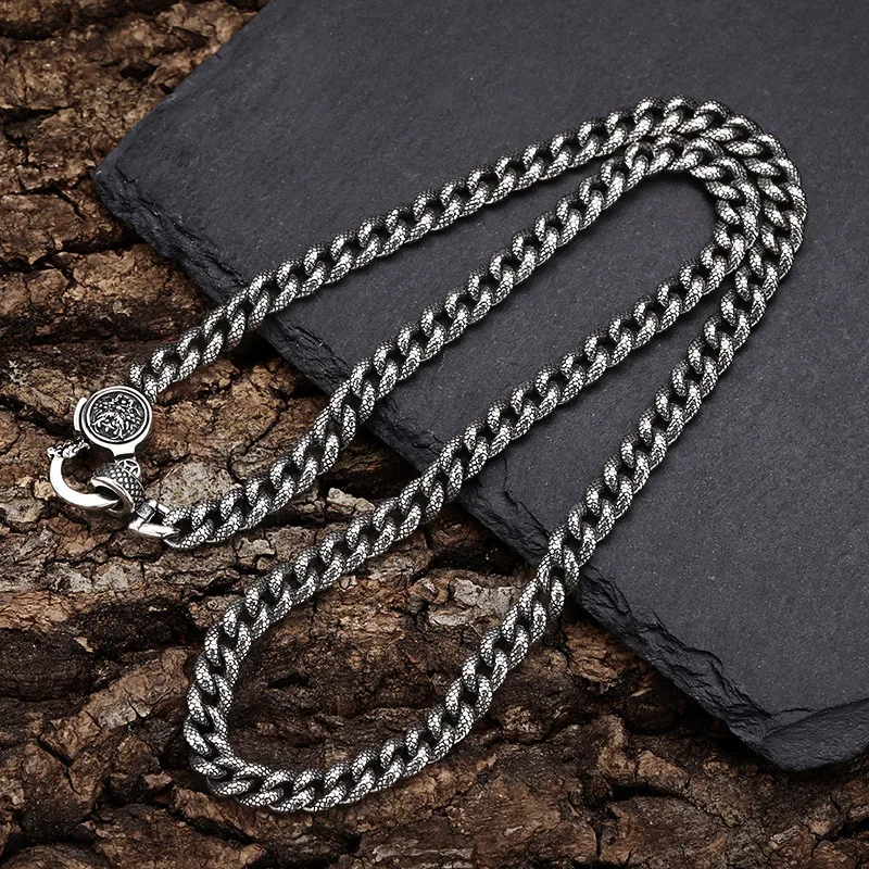 S925 sterling silver necklace domineering fine workmanship cuban patchwork necklace men and women trendypersonalized jewelry