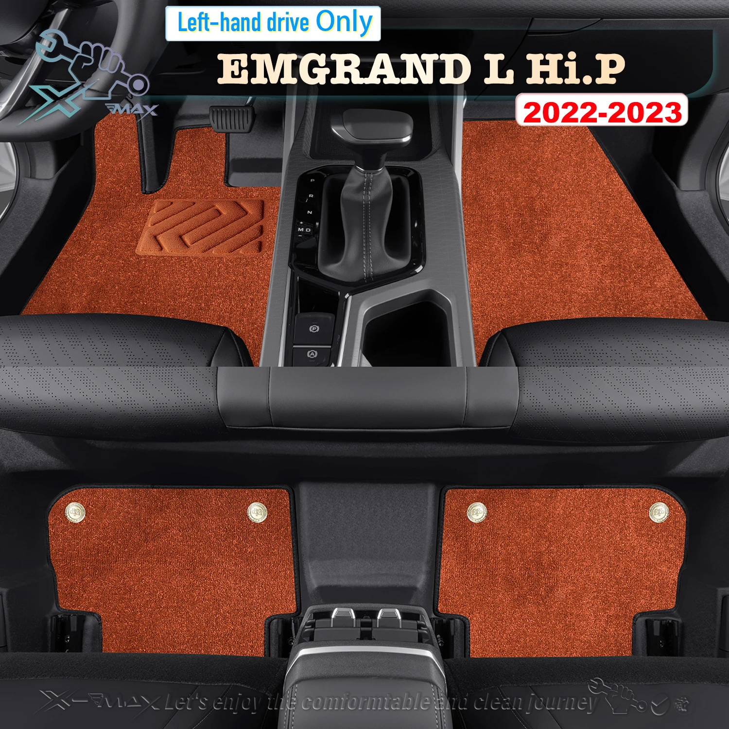 

Left-hand Drive Car Floor Mat For GEELY EMGRAND L Hi.P 2022-2023 Full Surround Foot Mat Automotive Floor Mat Floor Liner